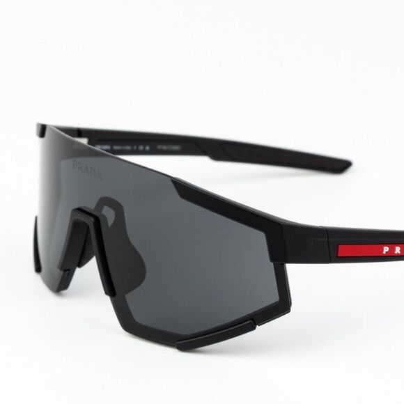 NEW Prada Linea Rossa PS04WS DG006F Black Rubber Dark Grey Single Lens Unisex - Picture 6 of 11